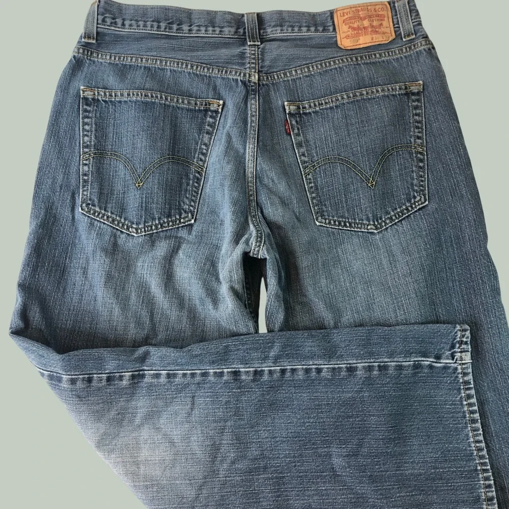 Levis 569 Jeans Men 36x32 (36x31 Fits) Whiskering Y2K Baggy Loose Relaxed Skater